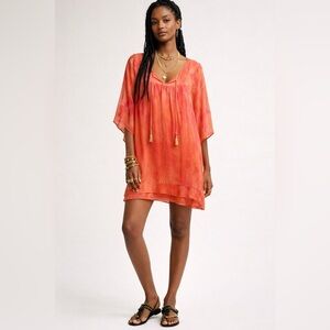 Gypsy 05 silk orange and pink tunic dress. Size XS